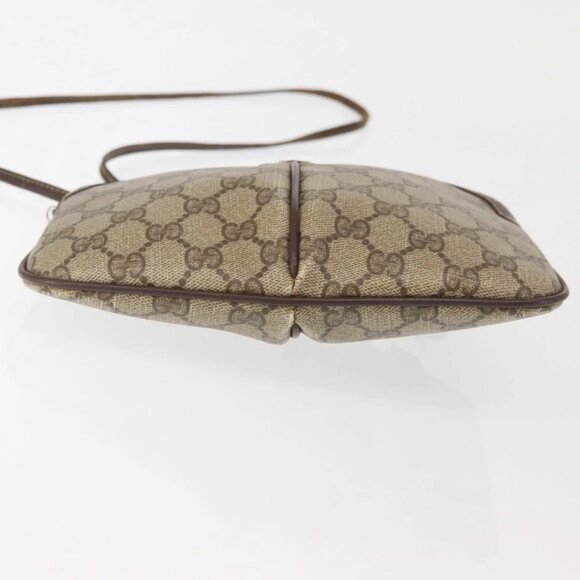 GUCCI GG Supreme Web Sherry Line Bag PVC Beige Gold 904 02 047 Auth 142653 - Picture 7 of 16